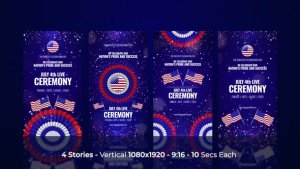 Videohive 4th of July USA Independence Day Celebration Stories Openers template preview