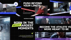 Videohive Sport Quote Video Displays template preview