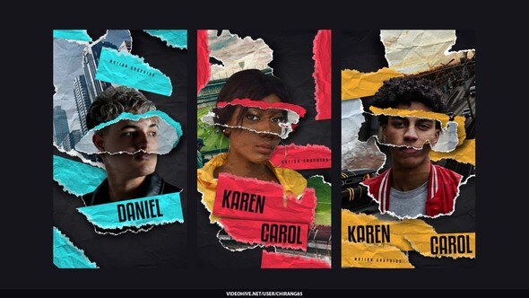 Videohive Crumple Tape Paper Stories Broadcast-packages template preview
