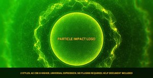 Videohive Particle Impact Logo Logo Stings template preview