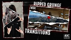 Videohive Ripped Grunge Transitions Elements template preview