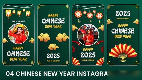 Videohive Chinese New Year Instagram Stories Pack 55467257 Elements template preview