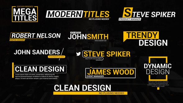 Videohive Clean Lower Third Titles 45855938 Elements template preview
