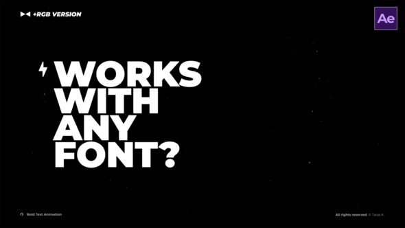 Videohive Bold Text Animation  AE Titles template preview