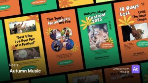 Videohive Reels - Autumn Music After Effects Project Files Product Promo template preview
