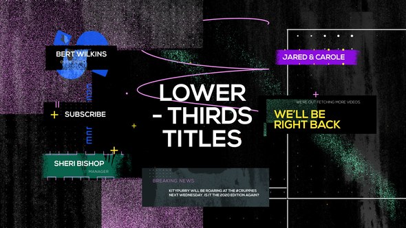 Creative Grunge Lower Thirds Premiere Pro template preview
