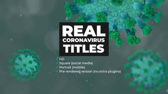 Videohive Real Coronavirus Titles Openers template preview