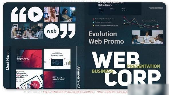 Videohive Web Corporation Presentation Openers template preview