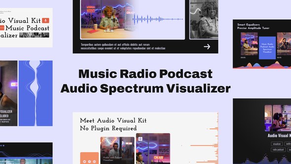 Videohive Music Podcast Audio Spectrum Visualizer Product Promo template preview