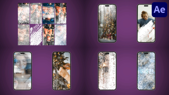 Videohive Snow Seamless Transitions For Stories | After Effects Elements template preview