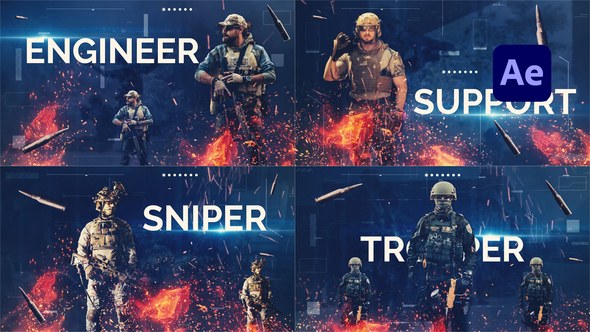 Videohive Military Team Openers template preview