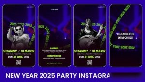 Videohive Happy New Year Party Instagram Story Elements template preview