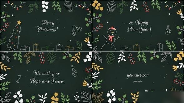 Videohive Christmas Greeting Cards 34933573 Openers template preview