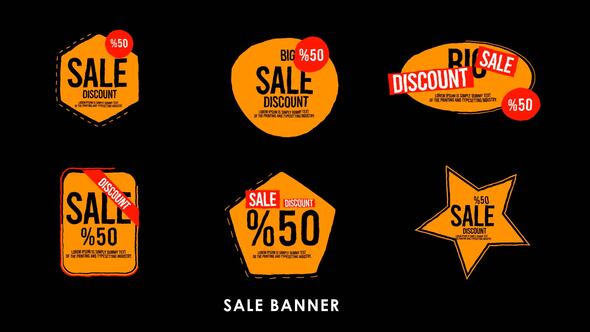 Videohive Sale Banner Pack Elements template preview