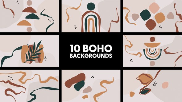 Videohive Boho Backgrounds 44254213 Elements template preview