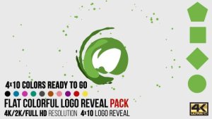 Flat Colorful Logo Reveal Pack Video Displays template preview