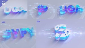 Videohive Logo Intro Elegance Flare Reveal White 3D Logo Stings template preview