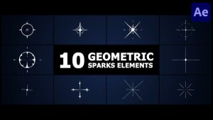 Videohive Geometric Sparks Elements | After Effects Elements template preview