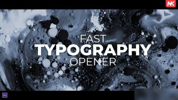 Videohive Fast Typography Opener 46402494 Openers template preview