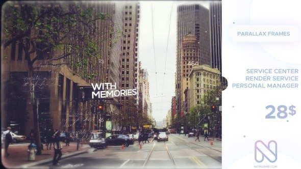 Videohive Parallax Frames Video Displays template preview