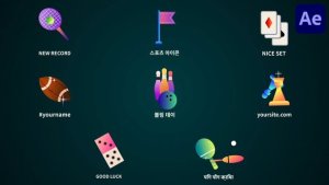 Videohive Sport Games Icons And Titles for After Effects Titles template preview