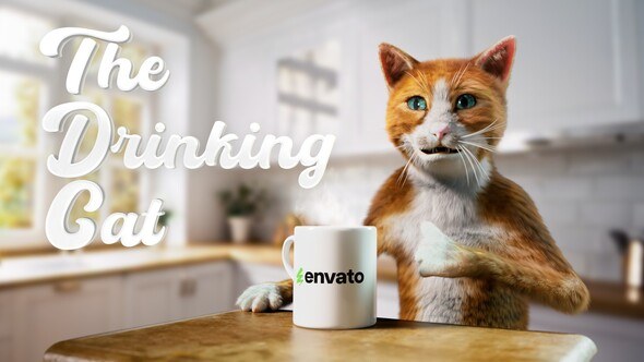 Videohive The Drinking Cat Openers template preview