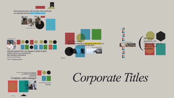 Videohive Corporate Titles Scenes 58880877 Titles template preview
