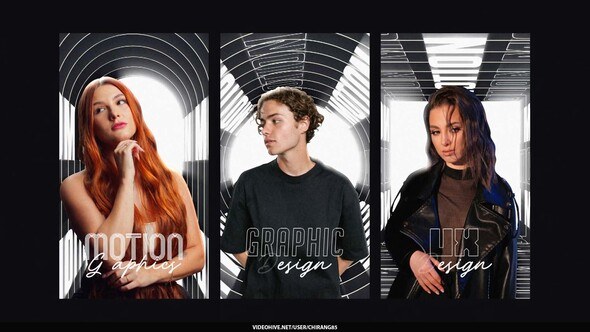 Videohive Animated Lines Poster Stories Openers template preview