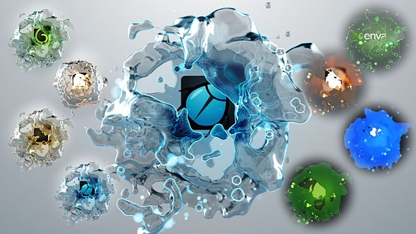 Liquids Quick Logo Pack 3 Video Displays template preview