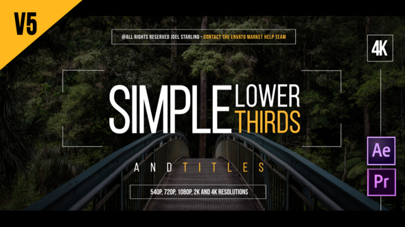 Lower Thirds Video Displays template preview