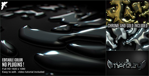 Videohive Chrome Liquid Logo Logo Stings template preview