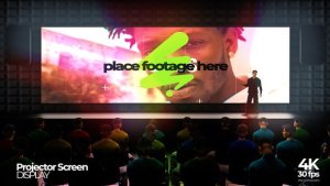 Videohive Projector Screen Mockup Video Displays template preview