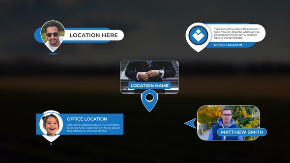 Videohive Location Titles with Photo Titles template preview