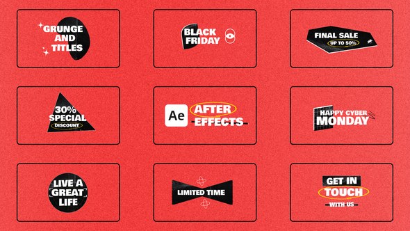 Videohive Grunge Titles 60790020 Titles template preview