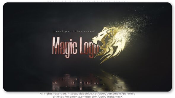 Videohive Magic Metal Particles Logo Reveal Logo Stings template preview