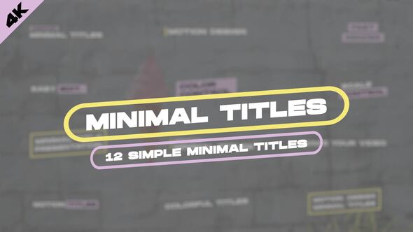Videohive Minimal Titles V2 | After Effects Titles template preview