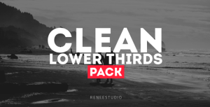Clean Lower Thirds Pack Video Displays template preview