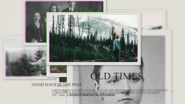 Vintage Family Memories Opener | Old Photo Slideshow Video Displays template preview