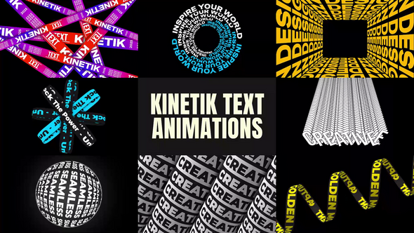 Videohive Kinetik Text Animations Pack Openers template preview