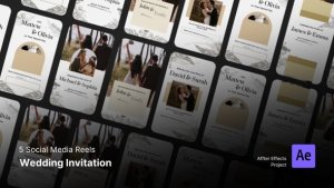 Videohive Social Media Reels - Elegant Wedding Invitations Product Promo template preview