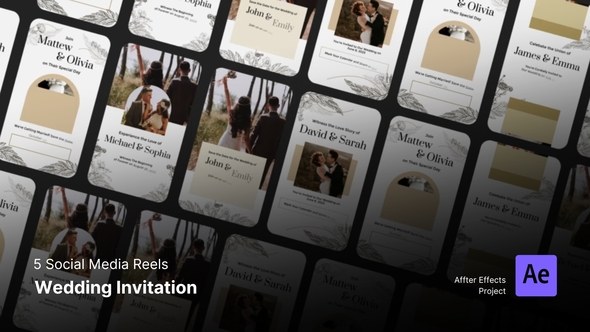 Videohive Social Media Reels - Elegant Wedding Invitations Product Promo template preview