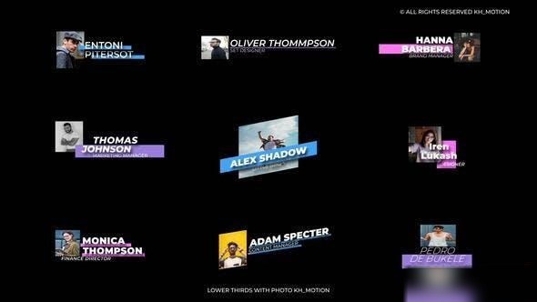 Videohive Lower Thirds with Photos 3.0 | After Effects Titles template preview
