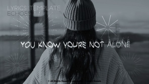 Videohive Lyrics Template Echoes Video Displays template preview