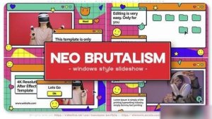 Videohive Neo Brutalism - Windows Style Slideshow Openers template preview