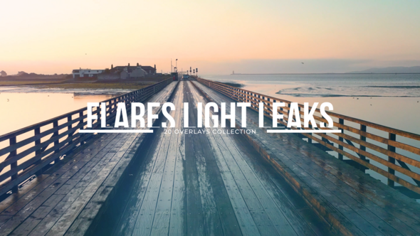 Videohive 20 Flares Light Leaks Elements template preview