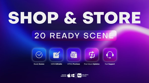 Videohive 20 Shop and Store Scenes Broadcast-packages template preview