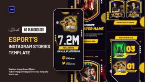Videohive eSport Instagram Stories Broadcast-packages template preview
