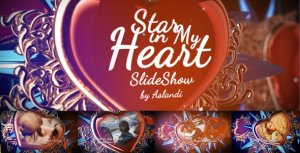 Valentine Day Star in My Heart  SlideShow Photo Gallery Video Displays template preview