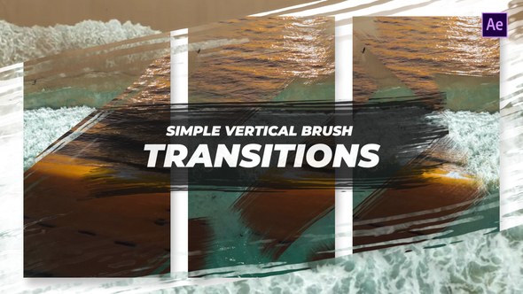 Videohive Simple Vertical Brush Transitions After Effects Elements template preview