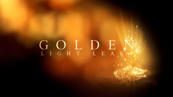 Videohive Golden Light Leaks Video Displays template preview
